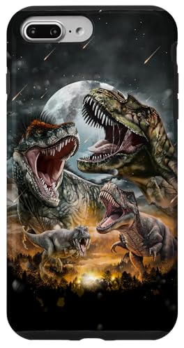 Image of Tyrannosaurus Rex Dinosaur in Prehistoric Era Full Moon Case for iPhone 7 Plus/8 Plus