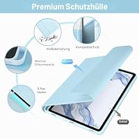 SOPPY Tastaturhülle für Samsung Galaxy Tab S8 S7, UK-Layout, schlanke Abdeckung mit Abnehmbarer Tastatur für Galaxy Tab S8(SM-X700/X706 2022),Tab S7(SM-T870/T875/T876 2020),blau – Ansicht 5