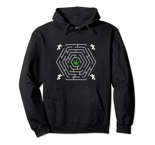 Maze Find Marijuana Smoker Just Chilling Weed Stoner 420 Pullover Hoodie