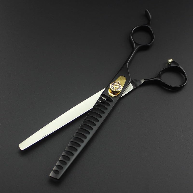 Dog Grooming Scissors Shears, 6 kit 7.0 Inch Japanese Professional Haircut Hairdresser Hairdresser Cutting & Thinning pet dog grooming hair scissors (Color : 45 teeth set)
