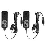 Security-01 2pack AC to DC 5V 2A Power Supply Adapter Barrel Plug 5.5mm x 2.1mm UL Listed FCC