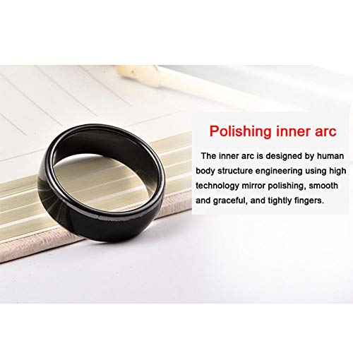 HECERE T5577 or UID chip RFID Black Ceramics Smart Finger rewrite Ring 125KHZ/13.56MHZ Wear for Men or Women (T5577 125KHZ-23MM) by hecere - Image 9