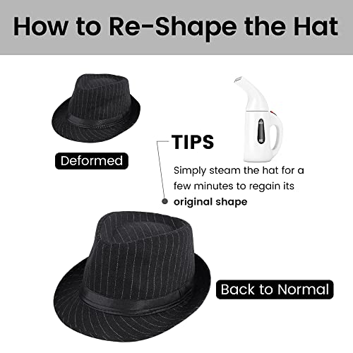 image for Simplicity Mens Hats Fedora Cool Teardrop Crown Fedora for Men Trilby 