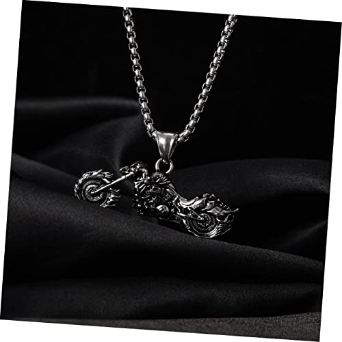 SOIMISS 1Pc Colar De Motocicleta Urna Colar Charme Colar De Jóias De Aço Inoxidável Masculino Colare