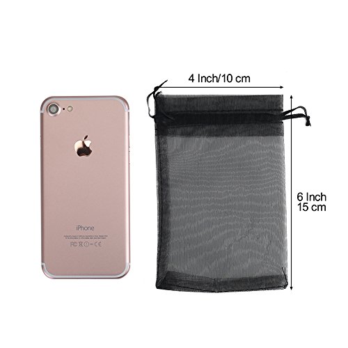 Hrx Package 100Pcs Black Organza Gift Bags 4 X 6 Inches Wedding Christmas Favors Jewelry Pouches #TOP2