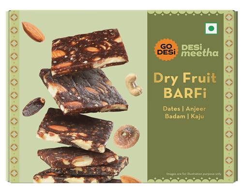 Image of GO DESi Dry Fruits Barfi 200 grams and Dry Fruit Ladoo 200 grams Combo
