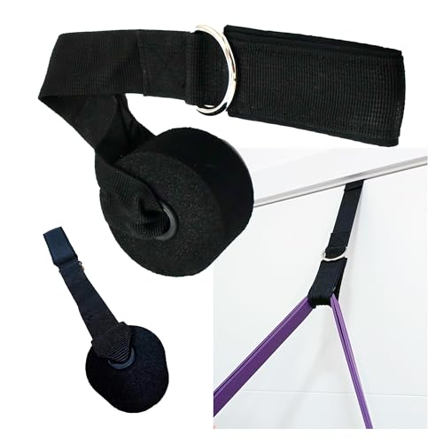 CMNW Anclaje Puerta para Entrenamiento Fitness en Casa con Gomas o Bandas Elasticas Musculacion de Resistencia, Cintas, Elasticos, Ligas, Resistance Bands,TRX