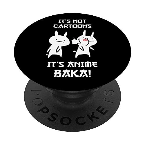 PopSockets Lustiges Japan Baka Rabbit It's Not Cartoons It's Anime PopSockets PopGrip: Ausziehbarer Sockel und Griff für Handys/Tablets mit Tauschbarem Top