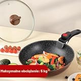 Odłączany uchwyt do garnka - odłączany uchwyt - ergonomiczny uchwyt do garnków, naczyń i patelni, udźwig do 5 kg, czarny