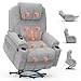 Price comparison product image BareTay Recliner Armchair Lift Chair For the Elderly, Power Recliner Chair with Massage & Heat, Extended Footrest, Type C+USB Ports, 2 Cup Holders, Dual Side Pockets Reclining Chairs Lounge Sofa