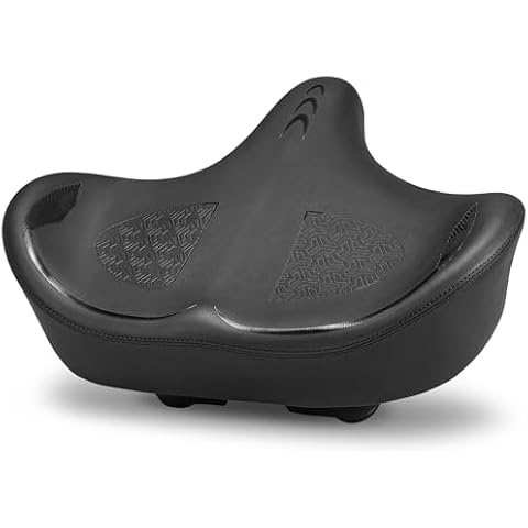 Oversized Bike Seat for Men & Women Comfort, Extra Wide Bicycle Seat Cushion, Comfortable Wing Padded, Large Replacement Bike Saddle Cover