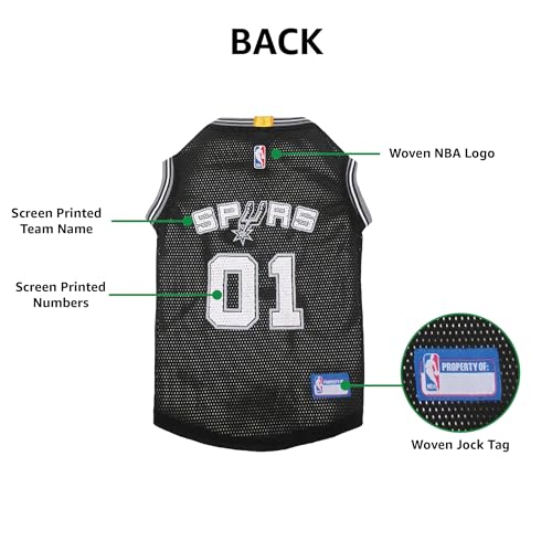Pets First NBA SAN ANTONIO SPURS DOG Jersey, Large - Tank Top Basketball Pet Jersey by Pets First - Image 4