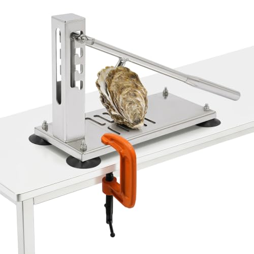 Shalmidor Kit d'ouvre-huîtres professionnel en acier inoxydable avec couteau à huîtres et gant, ouvre-huîtres réglable, kit commercial pour restaurant et maison