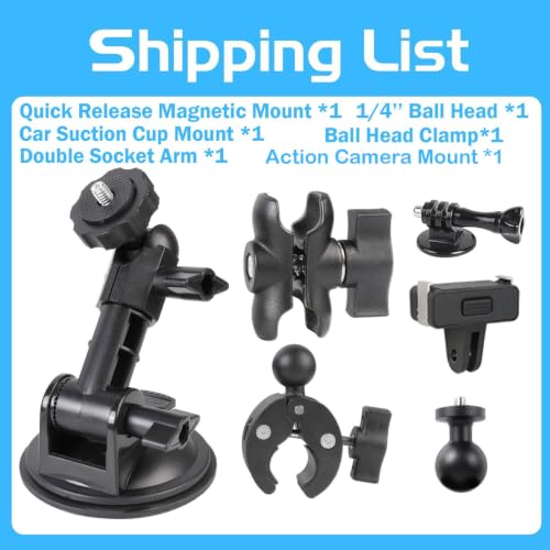 360 Degree Suction Cup & Handlebar Mount for Osmo Action 5pro/4/3,Osmo 360 by PellKing - Used condition - Image 7