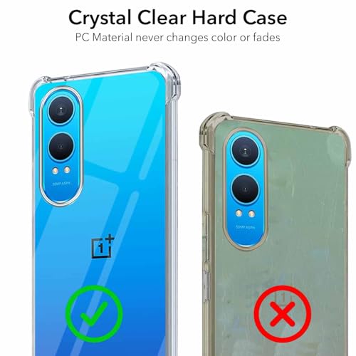 Image of Jkobi Shockproof Crystal-Clear Back Cover for OnePlus Nord CE 4 Lite (Anti Yellow Case | Drop & Camera Protection | Hard Polycarbonate)
