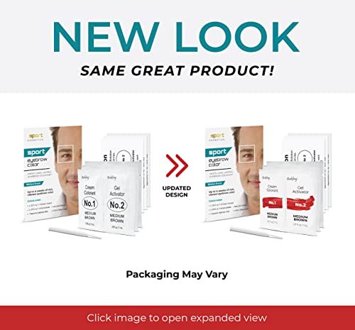 Sport Eyebrow Colorant, Men's Long Lasting Treatment To Cover Gray Brow Hairs, Medium Brown #TOP5