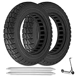 2PCS 10x2.5 Inch Solid Tires, 60/70-6.5 Tire Replacement for Segway Ninebot Max G30 G30P G30LP Max G2 /Hiboy S2 MAX Electric Scooter, 10x2.50-6.5 10 Inch Off Road Front RearTubeless Tire Wheel