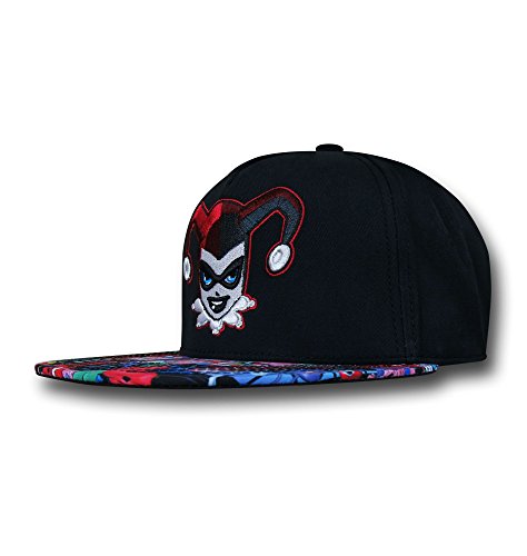 SuperHeroStuff Harley Quinn Sublimated Brim Snapback Cap Black
