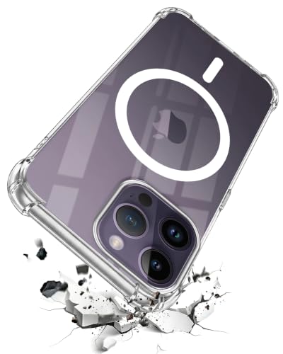 Image of Jkobi Shockproof Crystal-Clear Back Cover for Apple iPhone 14 Pro Max (Magsafe Wireless Support | Drop & Camera Protection | Hard Polycarbonate)