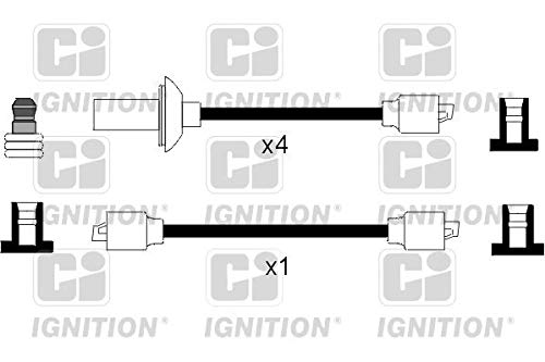 Image of Ci Ignition Lead Set - XC1102 - with adapter - 495mm x 7 mm - Original OEM Quality Direct Fit Replacement Spark Plug Wire - High Tension Lead