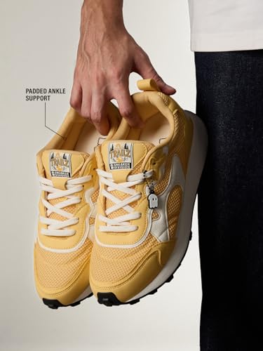 Image of The Souled Store Trailz: Men and Boys Low Top Sneakers Modern Retro Runner Breathable Mesh and Microfiber Suede Cushioned Insole Lugged Outsole Lace Up