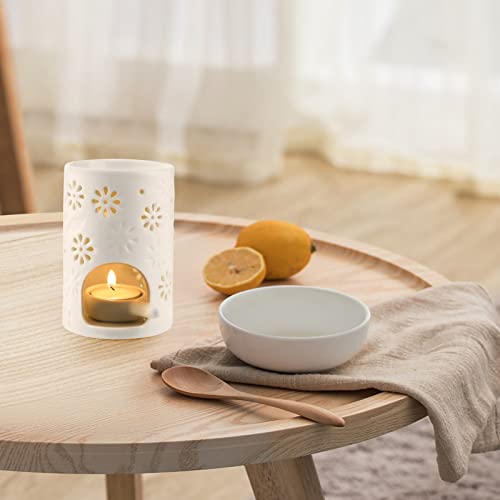 Miniatura 2 de Wd Cd Quemador De Aceite Esencial De Cerámica Con Cuchara, Calentador De Fragancia, Difusor De Aromaterapia, Calentador De Aceite, Decorativos De Ceramica Para El Hogar