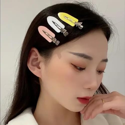 5 Clipes Grampos Presilha De Cabelo Maquiagem Franja Jacaré Clips Make Hair Prendedor Preto Branco R