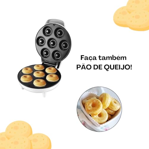 Máquina de Mini Donuts 220V e Mini Cake com Revestimento Antiaderente - Rápida e Eficiente - Para Do