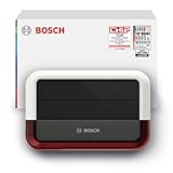 Bosch Smart Home Außensirene, kabellose Alarmanlage mit Solarpanel, warnt per 3-fachen Alarmierung hörbar, sichtbar und via Push-Nachricht