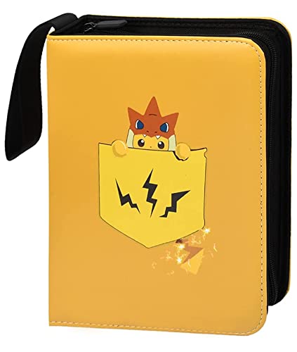 GBTENDO 4-Pocket Trading Card Binder with Sleeves,Pokemon Cards Binder Collector Holder Book Album with 50 Premium Sheets Holds up to 400 Cards,Toys Gifts for Kids