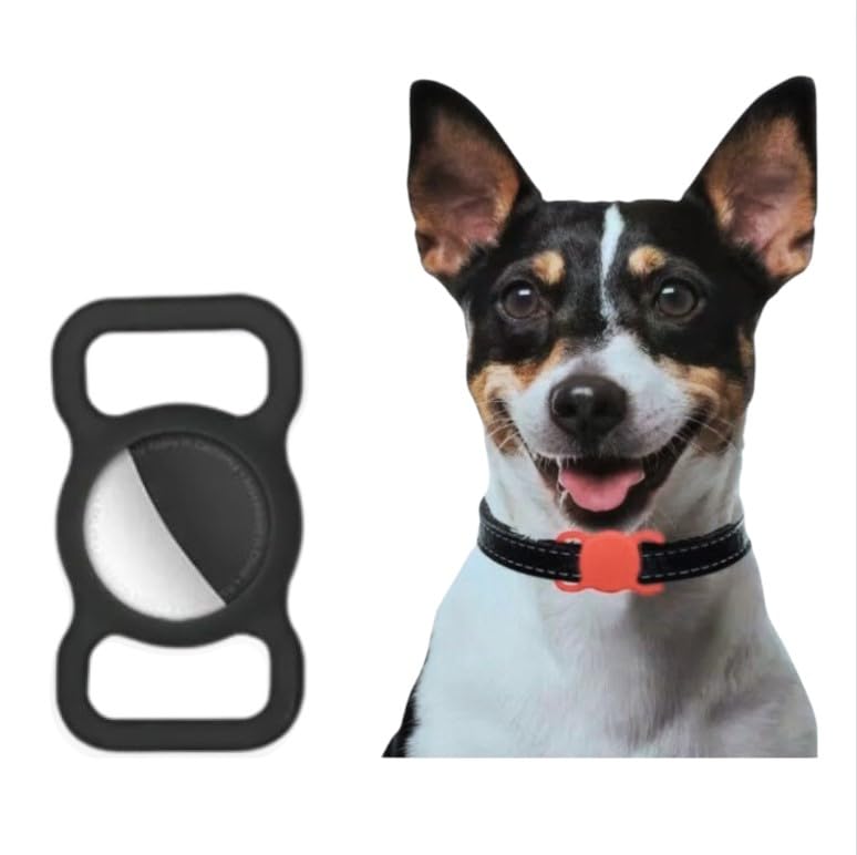 Capa Suporte para AirTag Apple Original – Silicone Resistente à Água para Coleira de Cachorro e Gato, Chaveiro, Mochila – Leve, Discreta, Ideal para Pets e Objetos Pessoais