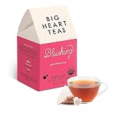 Big Heart Tea Co. Tea Bags - Blushing Pink Hibiscus - Certified Organic, Naturally Sweet Ayurvedic H