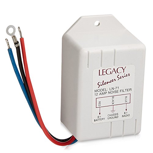 Legacystraps Legacy Noise Suppressor-Rated 12 Amps Power and Reduces or Eliminates Engine Interference-Compatible with Receiver,Equalizers and Amplifiers for Car Stereos-LN71