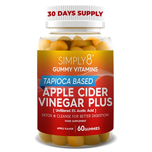 Simply8 Apple Cider Vinegar Gummies + Probiotics - Promotes Healthy Digestion, Cleansing, And Detox - Provides Antioxidant And Immune Support - Tapioca Based Pectin Gummies - 30 Days Supply #TOP4