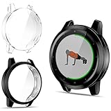 CAVN Protection Compatible avec Garmin Vivoactive 4S (pas pour Vivoactive 4), [2 Paquet] Housse de Protection Soft TPU Protecteur D'écran Bumper Shell pour Vivoactive 4S