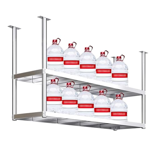 Ceiling Mounted Stainless 2-Tier Shelf