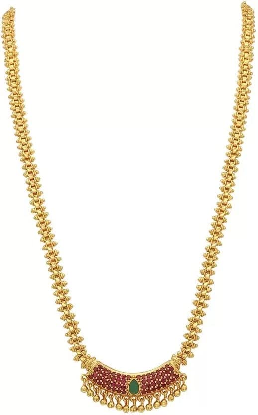 black sparrow Jewellery Red American Diamond Green Stone Micro Gold Plated Handmade Pendant 22 inch Chain Necklace for Women and Girls (B0BS1BNHST) Amazon Price History, Amazon Price Tracker