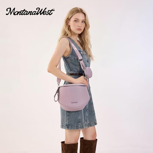 Image of Montana West Crossbody Bag for Women, Large Bum Bag Purse Soft Vegan Leather Travel Fanny Pack with Coin Purse