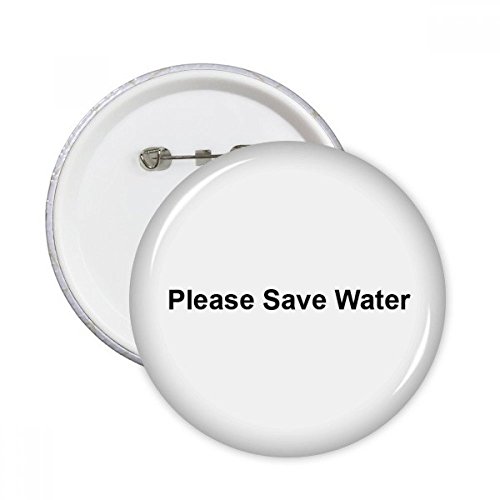 Badge bouton S'il vous plaît eau noire pour masquer un accroc ou personnaliser