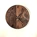 Black Walnut Wall Clock with Engraved Numbers