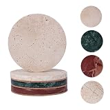 JIMEI Natural Travertine Marble Coasters