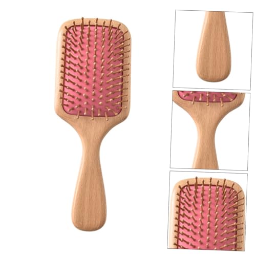 jojofuny Peine para Masaje del Cuero Cabelludo Airbag Rosa Grande Peine de Peluquería Antiestático para Casa Estimula Circulación y Grasa