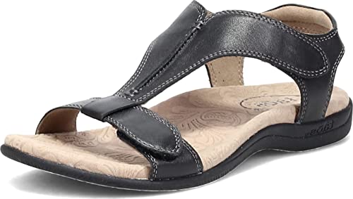 Taos Footwear Women's The Show Black Sandal 8 M #TOP6