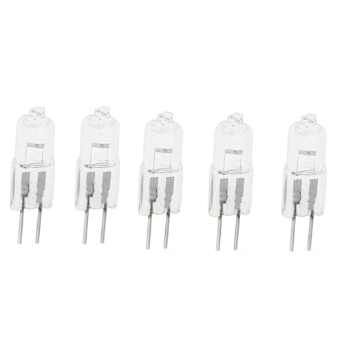 JZLBBC 5PC 6V 30W Bombilla Halógena G4 Blanco Cálido Regulable G4 Bombillas Transparentes Lámpara G4 Base lámparas de instrumentos de microscopía de proyección,30W