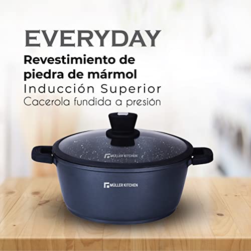 Miniatura 2 de Müller Kitchen - Cacerola Aluminio Fundido A Presión, Recubrimiento Antiadherente 24cm