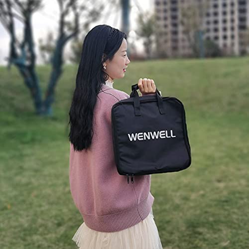 Wenwell Enlarged Photography Carrying Bag For 10" 12 Inch Ring Light,Tripod Stand Protective Case Accessories, Tote Bag Durable Nylon Handbag Compatible With Neewer Eyonmé Selfie Circle Light #TOP6