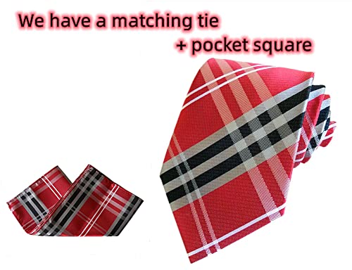 Triple M Plus Men's Red With Black And Gray Color Argyle Golf Over Calf Socks #TOP1