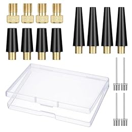 16 Pcs Universal Air Pump Adapter Kit, Bike Pump Valve Adaptors, Ball Pump Needles, Inflatable Nozzles for Inflatable Pool Toys, Bike Tires, Air Compressor, Air Mattress, Basketball