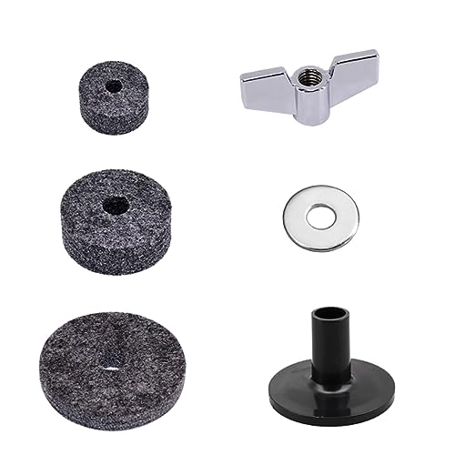 LALADEFIEE Cymbal Pad Butterfly Nuts Drum Cymbal Accessory Set Felt Washers Hi-hat Felts
