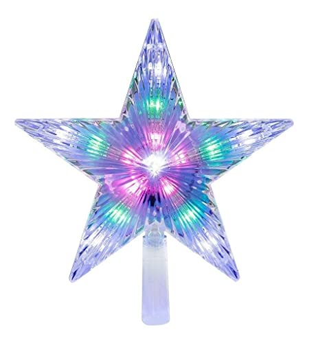 Estrela Ponteira Com Led 19cm Enfeite Árvore De Natal 220v